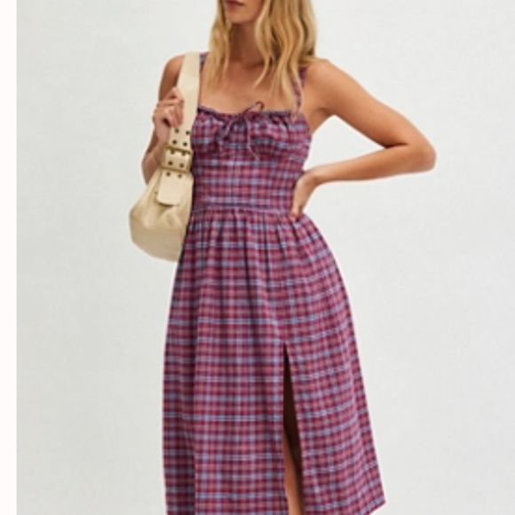 Free People Dresses & Skirts - Free People Purple Pink Tie Front Sundress